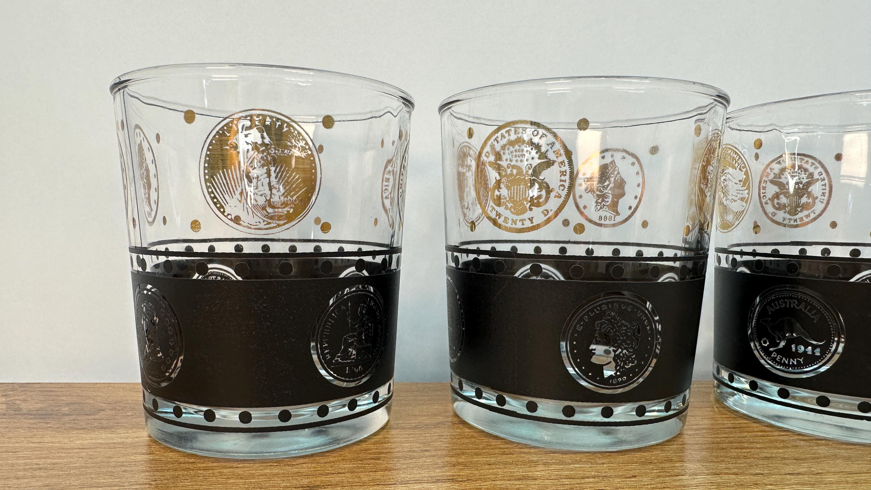 Vintage MCM Lowball Glasses (Set of 4) – Coins of the World Barware